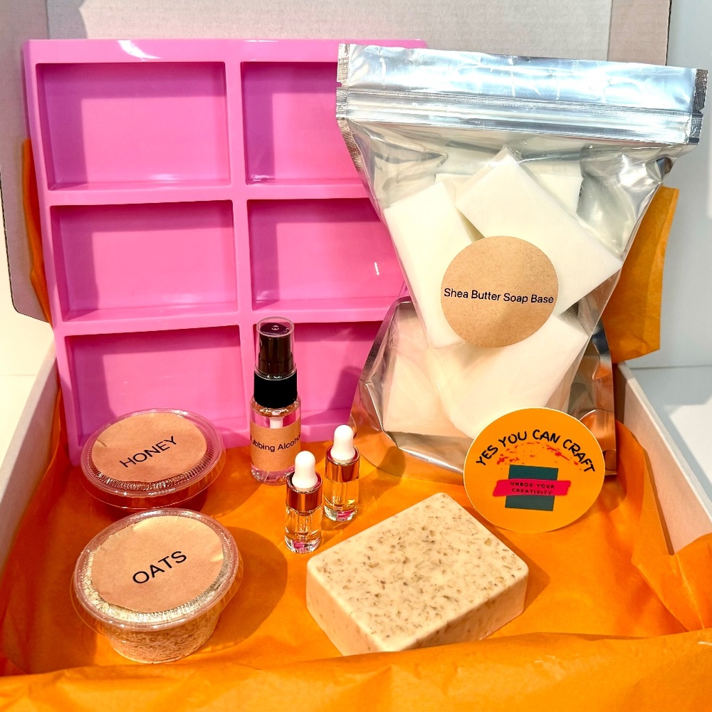 DIY Soap Making Kit- Cinnamon Apple Pie Honey Oat Shea Butter